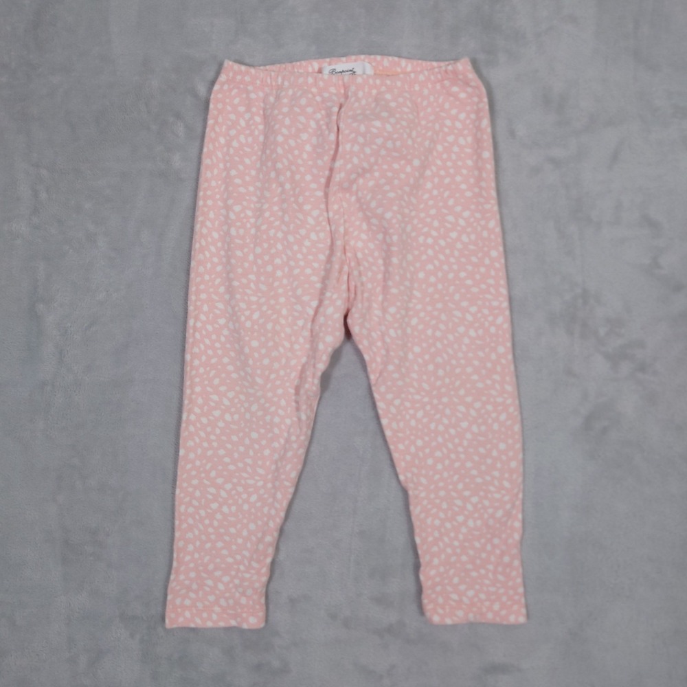 Bonpoint Girls Leggings 2T Pink Animal Print Cotton Pants Portugal 0583